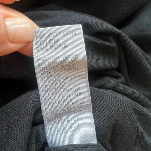 James Perse Stretchy Surplice Ruched Little Black Dress WJE6612 - Picture 6 of 9